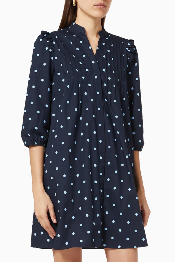 

Yascappa Shirt Dress in Organic Cotton, Blue