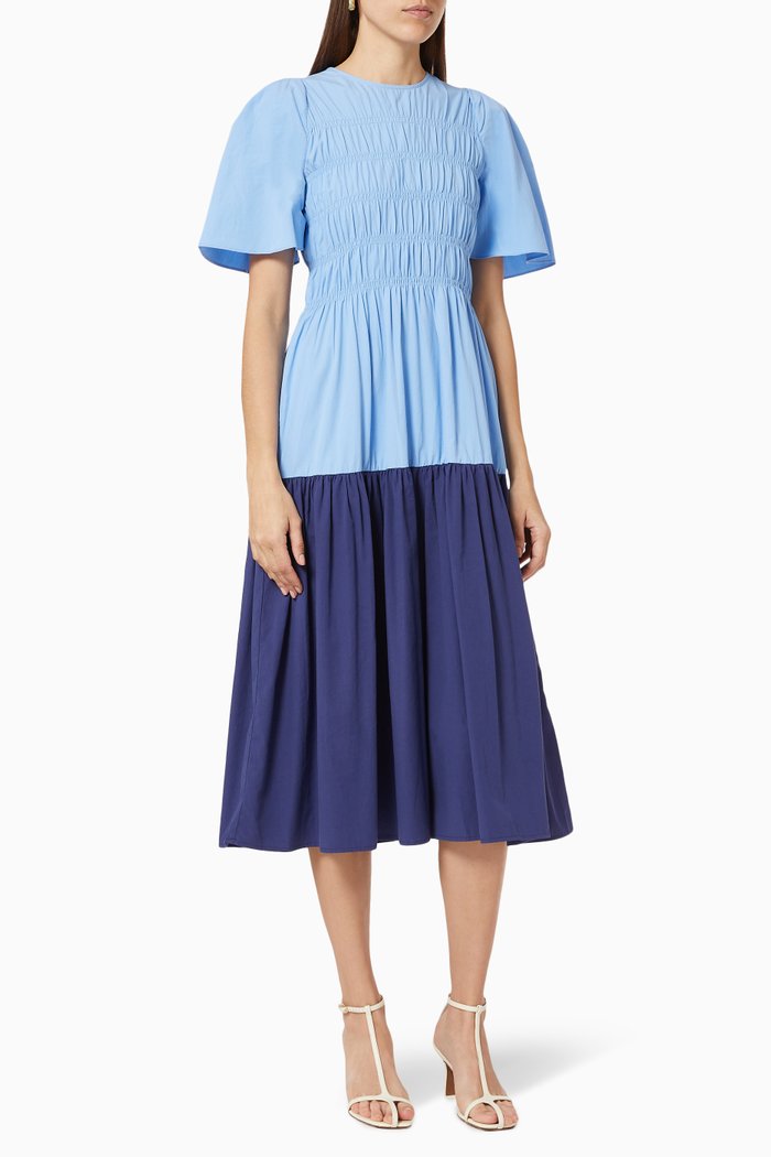 Yasmarvis Maxi Dress in Organic Cotton, Blue