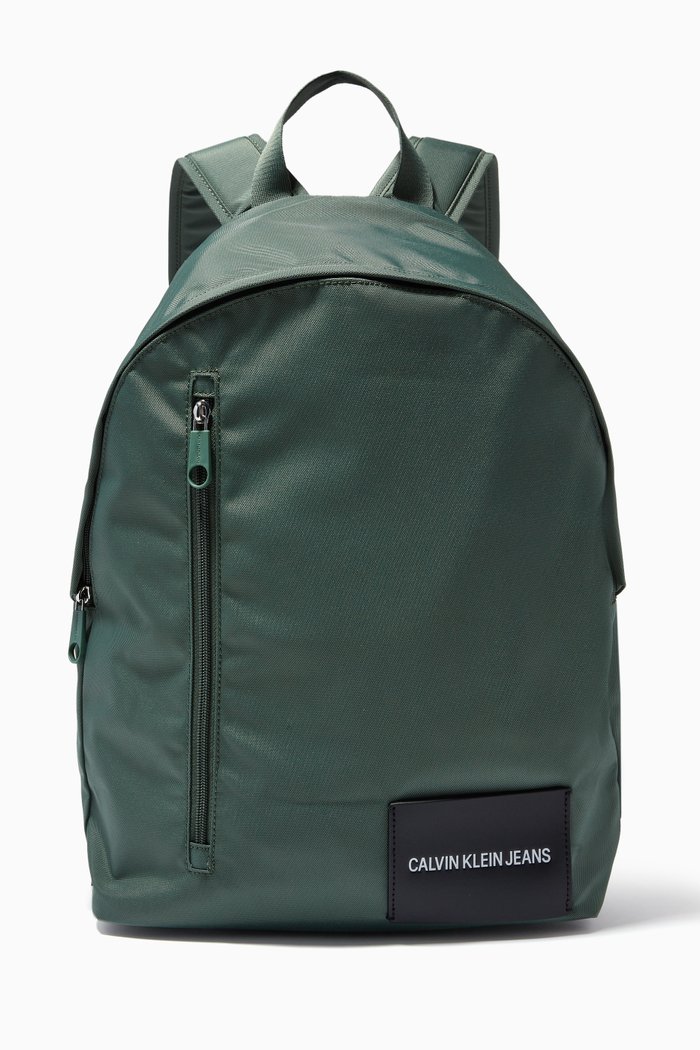 Round Backpack in Recycled Polyester, Green