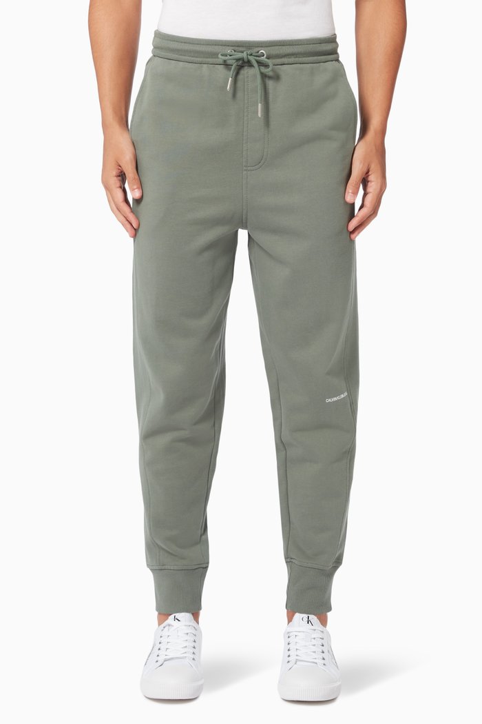 

Micro Logo Joggers in Organic Cotton Terry, Green