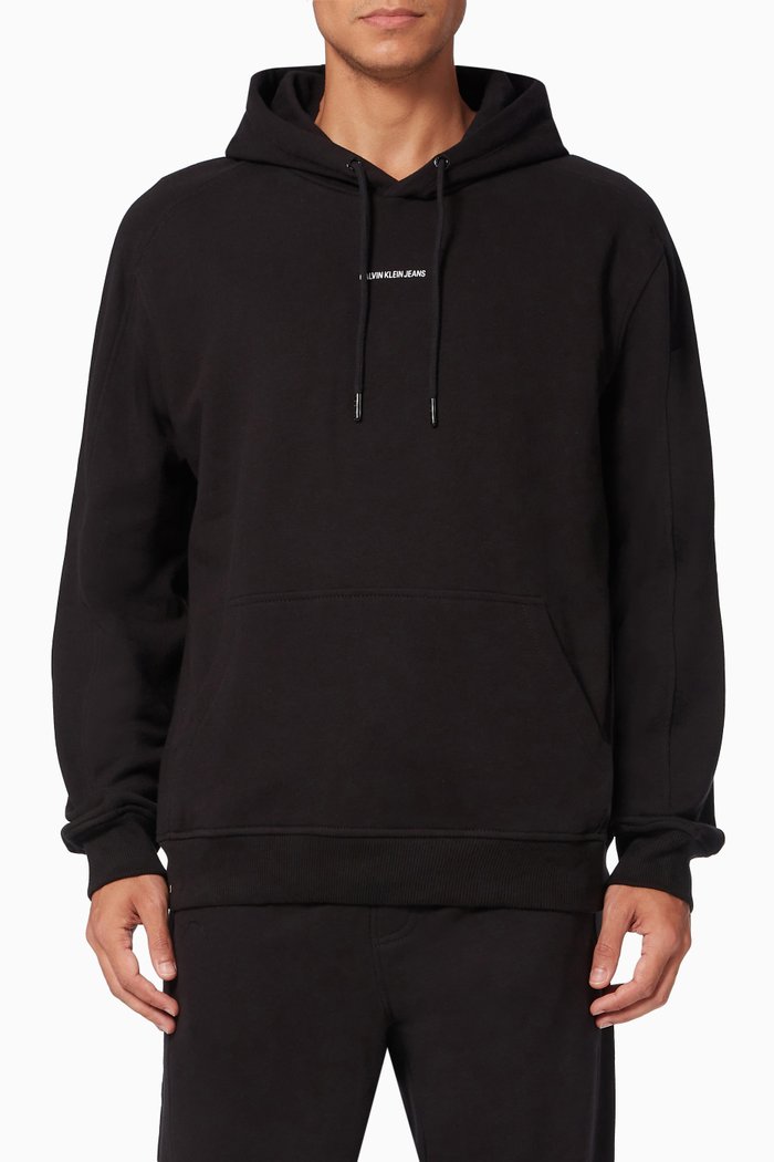 

Relaxed Hoodie in Organic Cotton Loopback Terry, Black