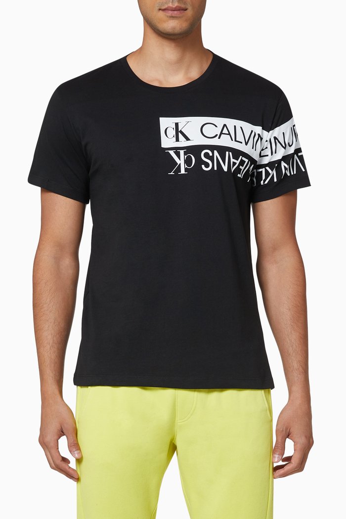 

Mirrored Logo Organic Cotton T-shirt, Black