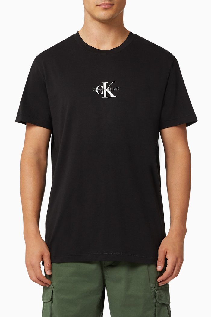

Small Chest Monogram T-shirt in Cotton, Black