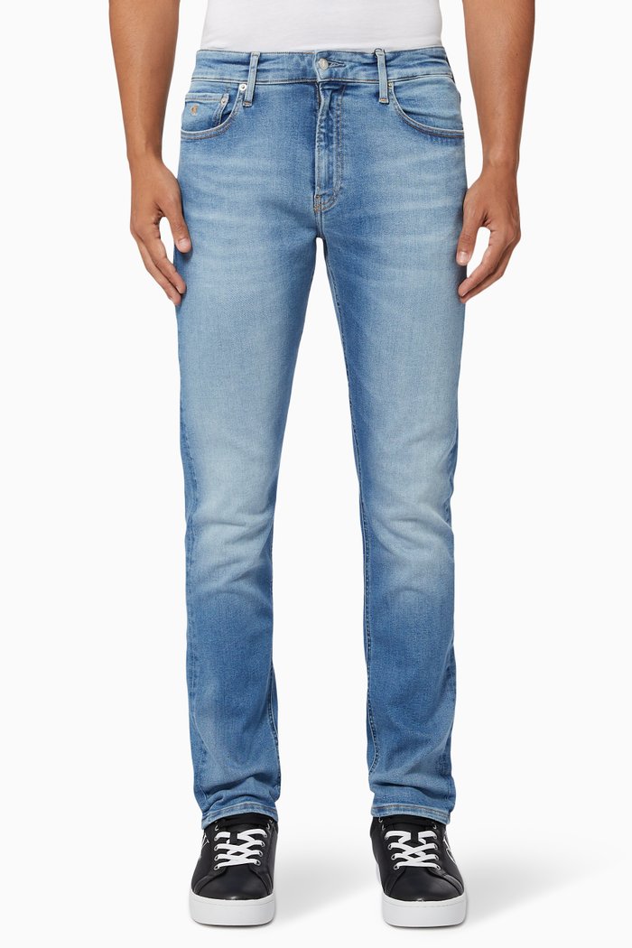

Slim Jeans in Recycled Cotton Denim, Blue