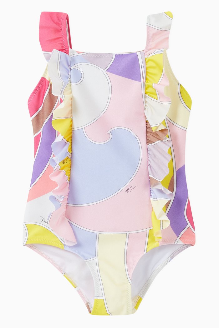 

St. Quirimbas Print Swimsuit in Stretch Nylon, Multicolour
