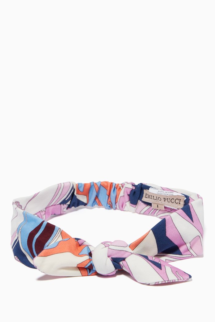 

Samoa Print Headband in Cotton Jersey, Multicolour