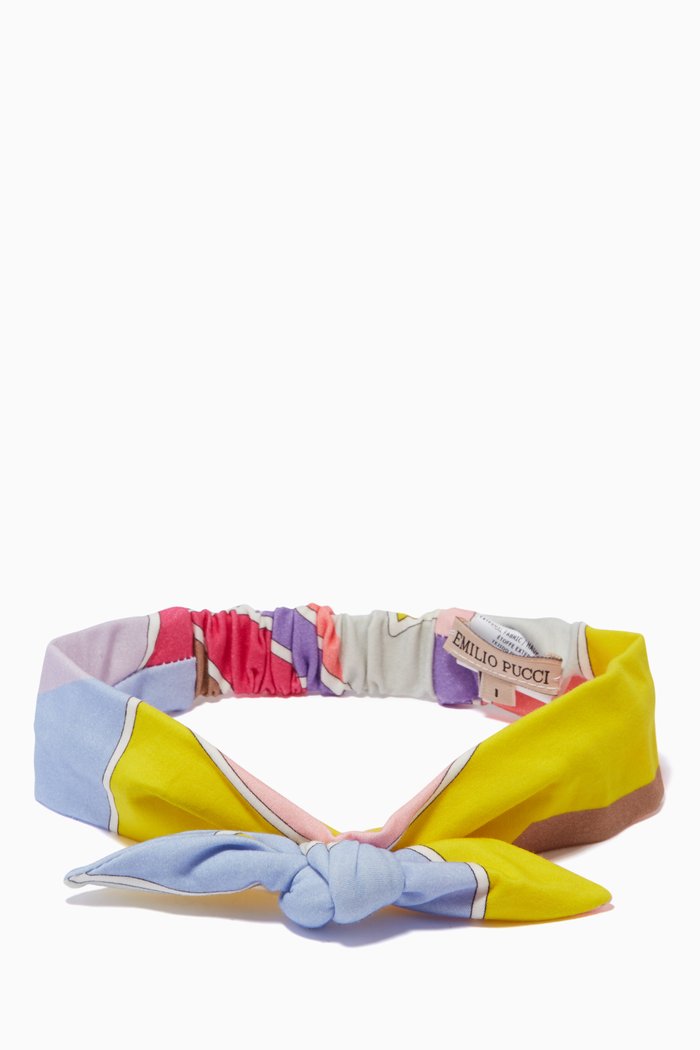 

Quirimbas Print Headband in Cotton Jersey, Multicolour