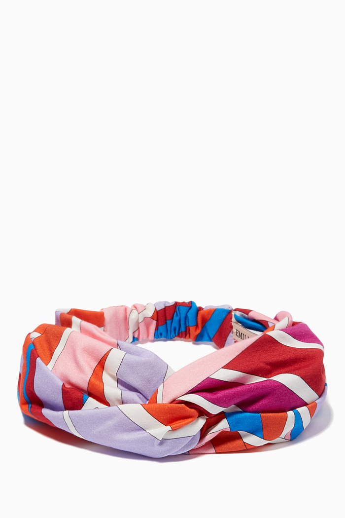 

Sal Print Headband in Cotton Jersey, Multicolour