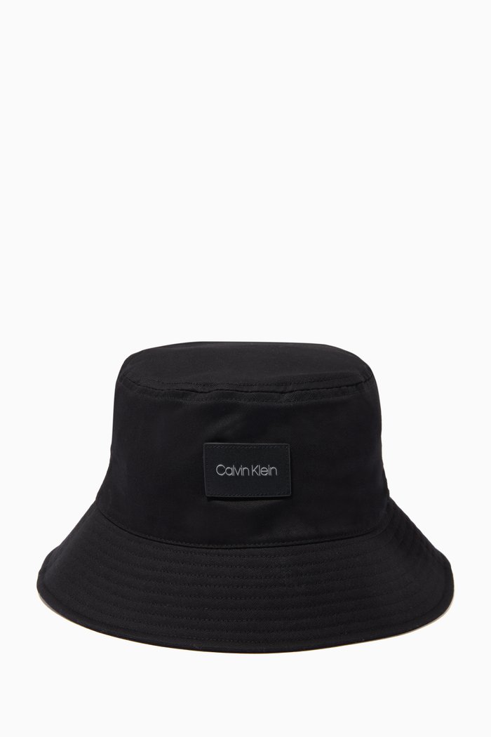 

Logo Bucket Hat in Organic Cotton Twill, Black
