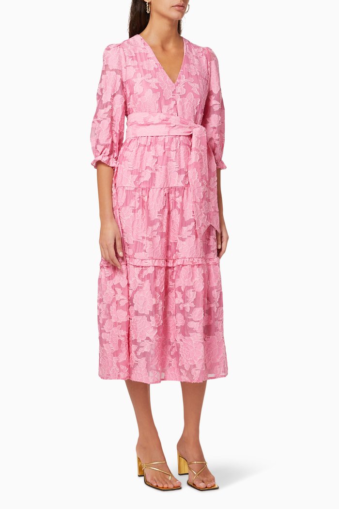

Tie-waist Midi Dress, Pink