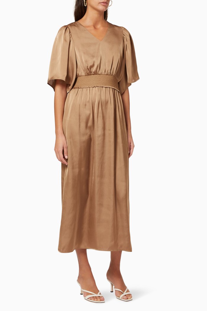 

Tiger Eye Satin Dress, Multicolour
