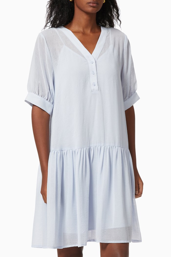 

V-neck Midi Dress, Blue