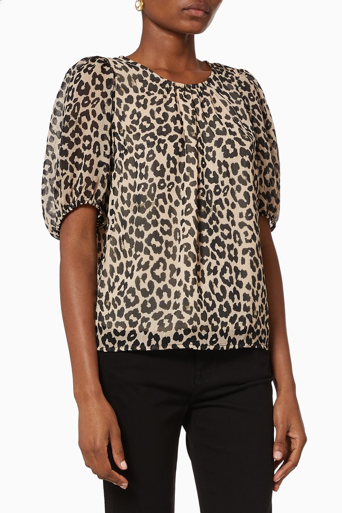 

Leopard Print Tilda Top, Multicolour