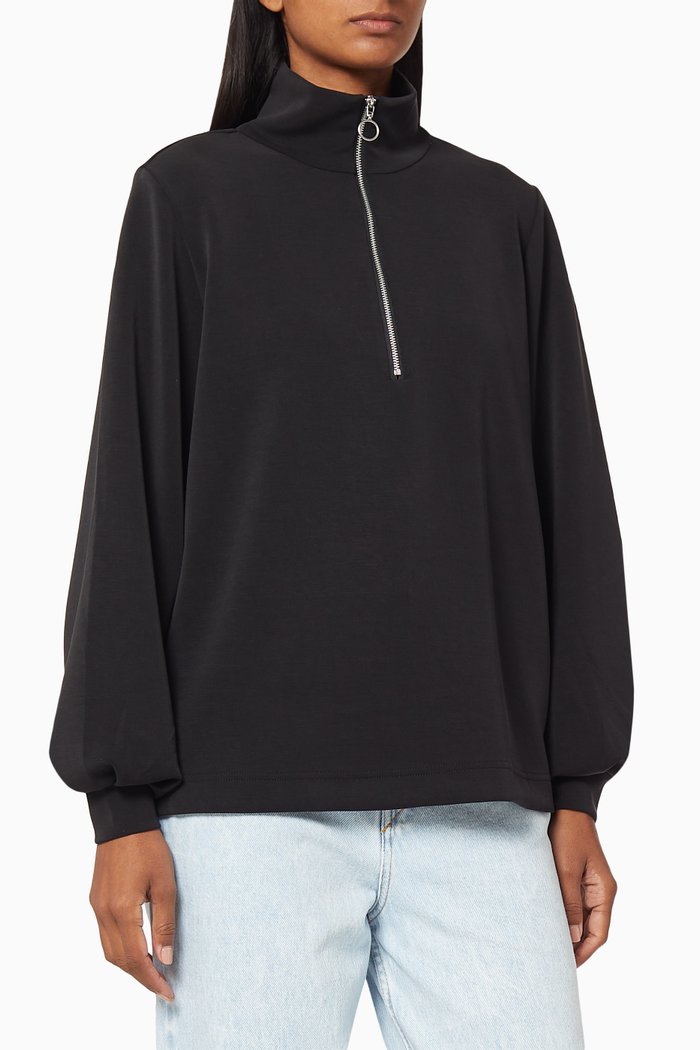 

Half Zip Sweatshirt, Black