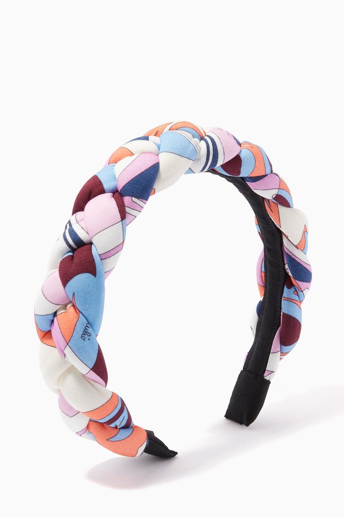 Samoa Print Headband in Viscose, Multicolour