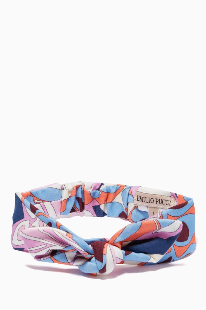 

Samoa Print Headband in Cotton Jersey, Multicolour