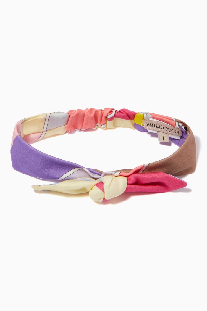 

St. Quirimbas Print Headband in Stretch Cotton, Multicolour