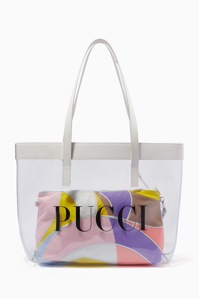 

Quirimbas Print Tote Bag in PVC, Multicolour