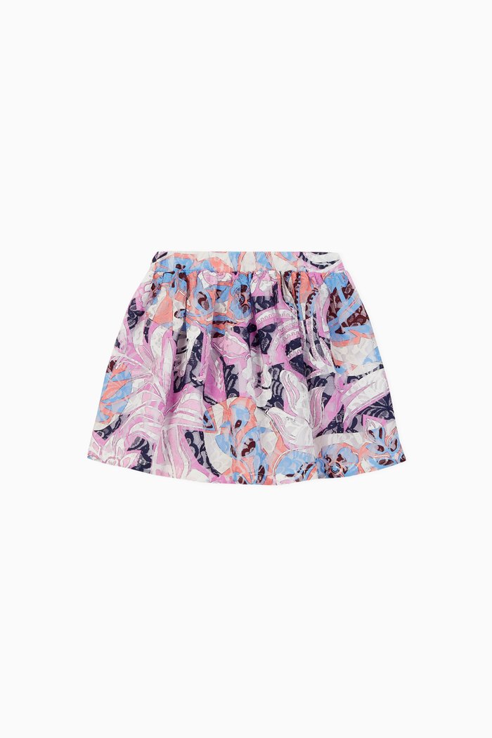 

Samoa Print Lace Cotton Skirt, Multicolour