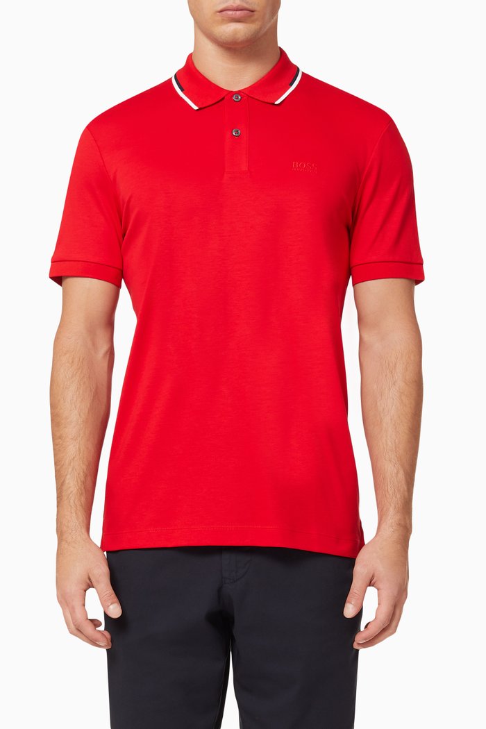 

Parlay Cotton Polo Shirt, Red