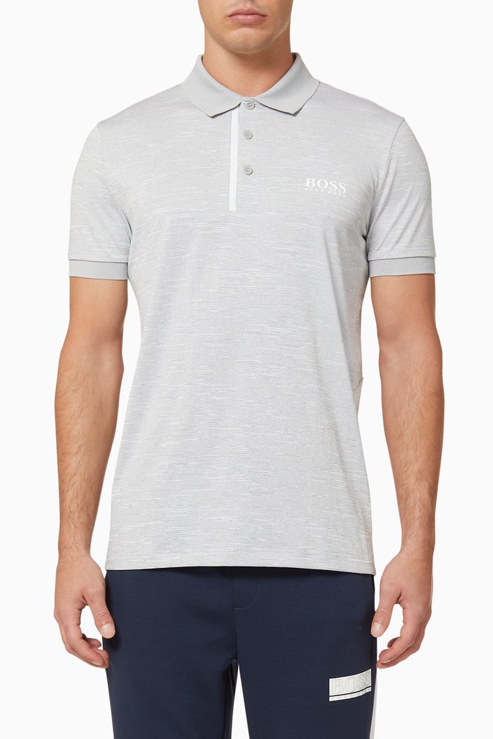 

Pauletech 1 Recycled S.Café® Fabric Slim Polo Shirt, Grey