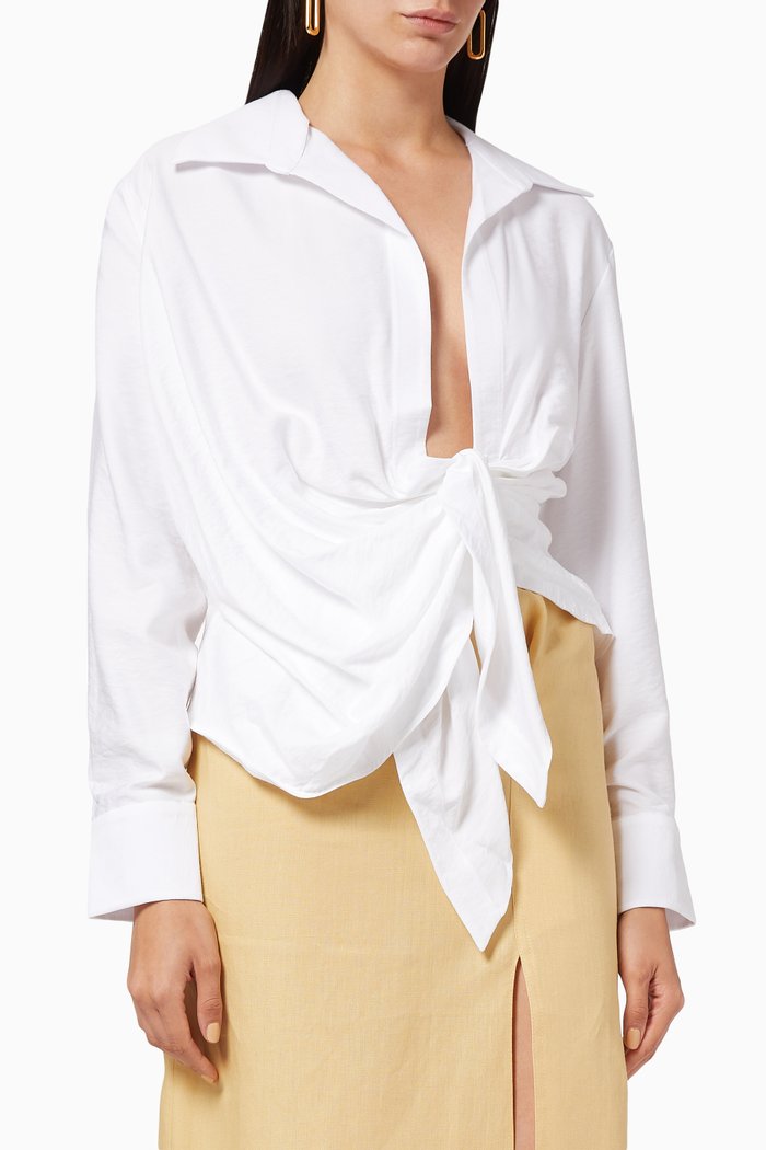 

La Chemise Bahia in Viscose-Blend, White