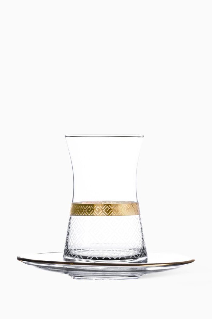 

Tea Cup & Saucer, Set of 6, Gold