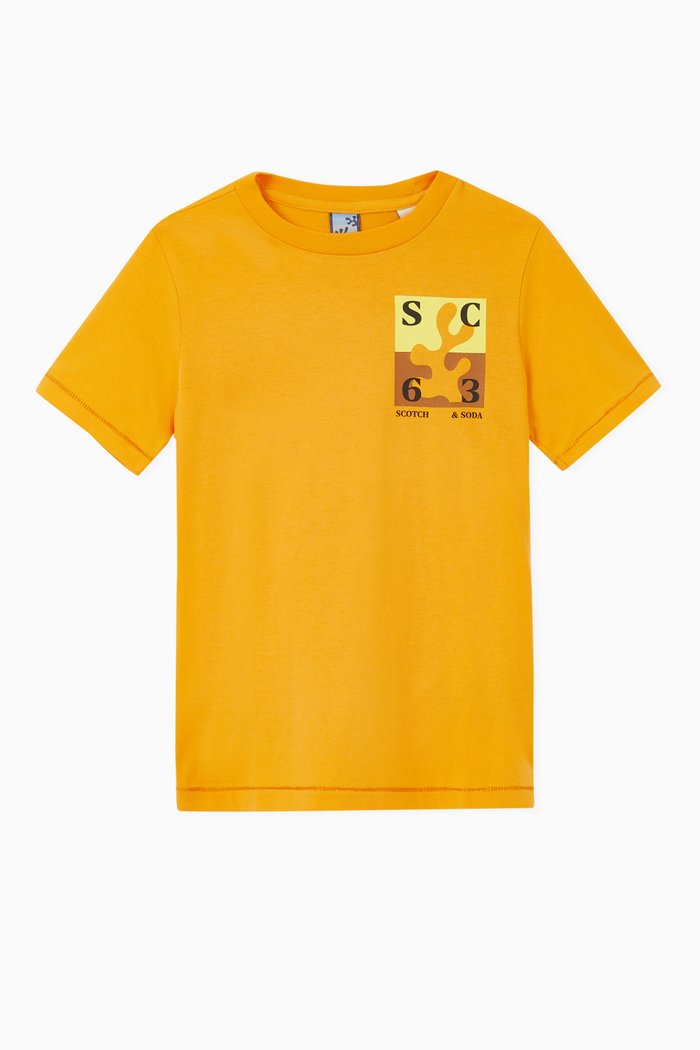 Artwork Jersey T-shirt, Orange