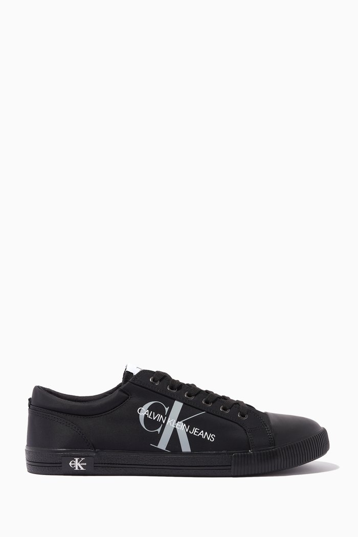 Low-top Logo Sneakers, Black