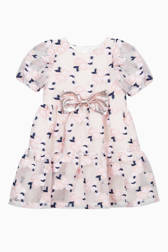 

Rose Garland Organza Dress, Pink