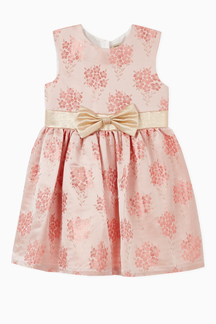 

Bow Waist Phlox Jacquard Dress, Pink