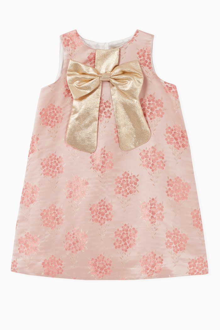 

Bow Phlox Jacquard Dress, Pink