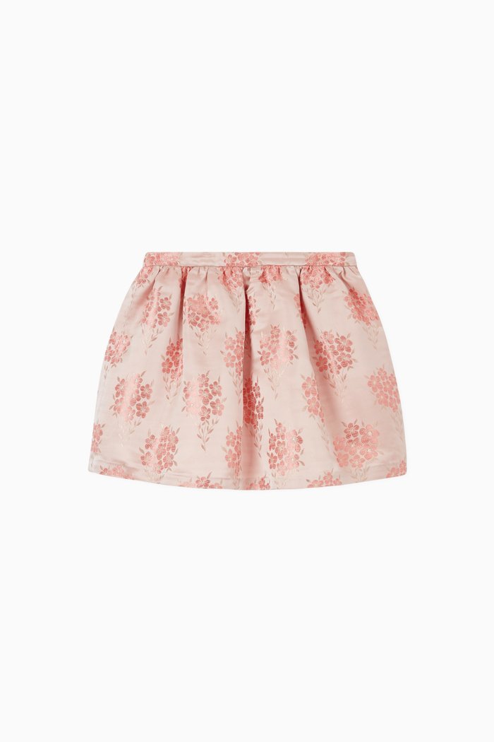 

Phlox Jacquard Gathered Skirt, Pink