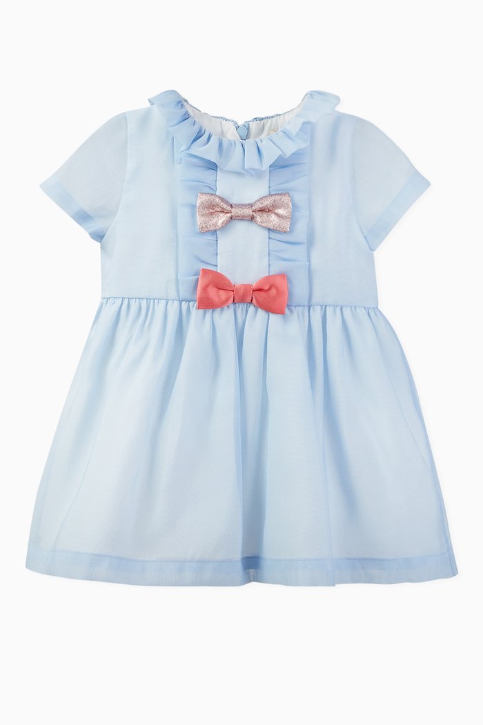 

Multi Bow Crepe Dress & Bloomers, Blue