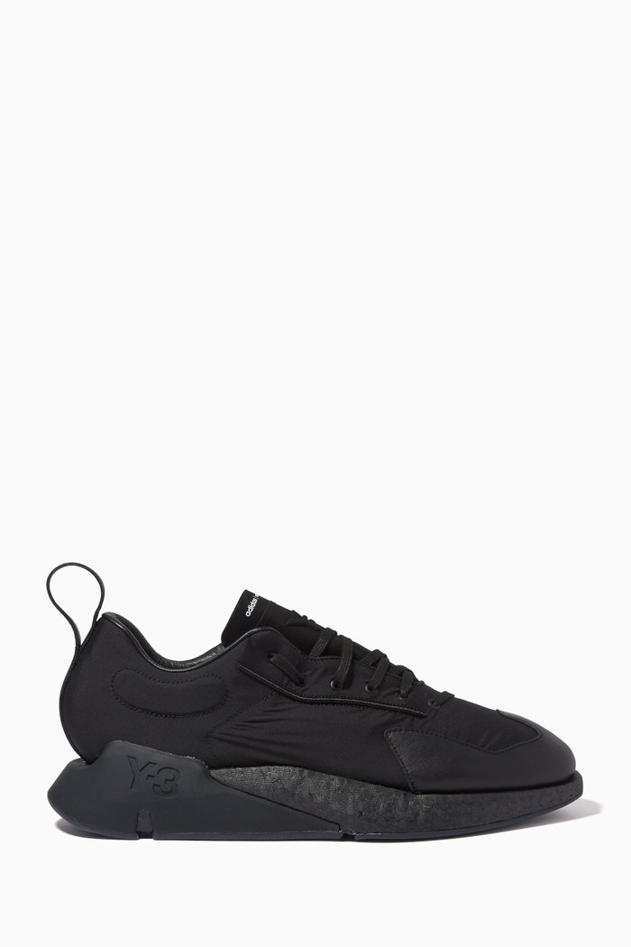 

Orisan Sneakers in Nylon & Leather, Black