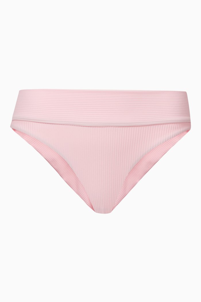 

Gavin Ribbed Bikini Bottom, Pink