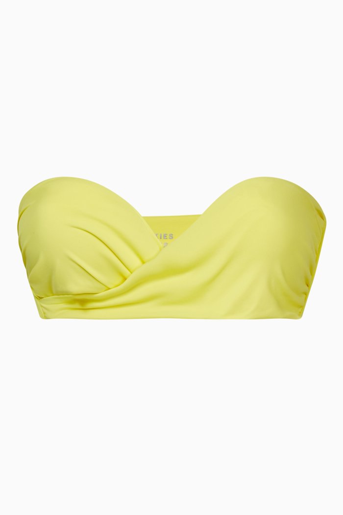 

Margo Bandeau Bikini Top in Stretch Nylon, Yellow