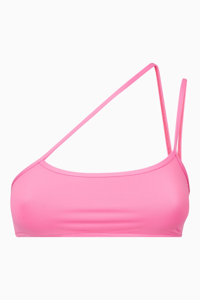 

Oliver One-shoulder Bikini Top, Pink