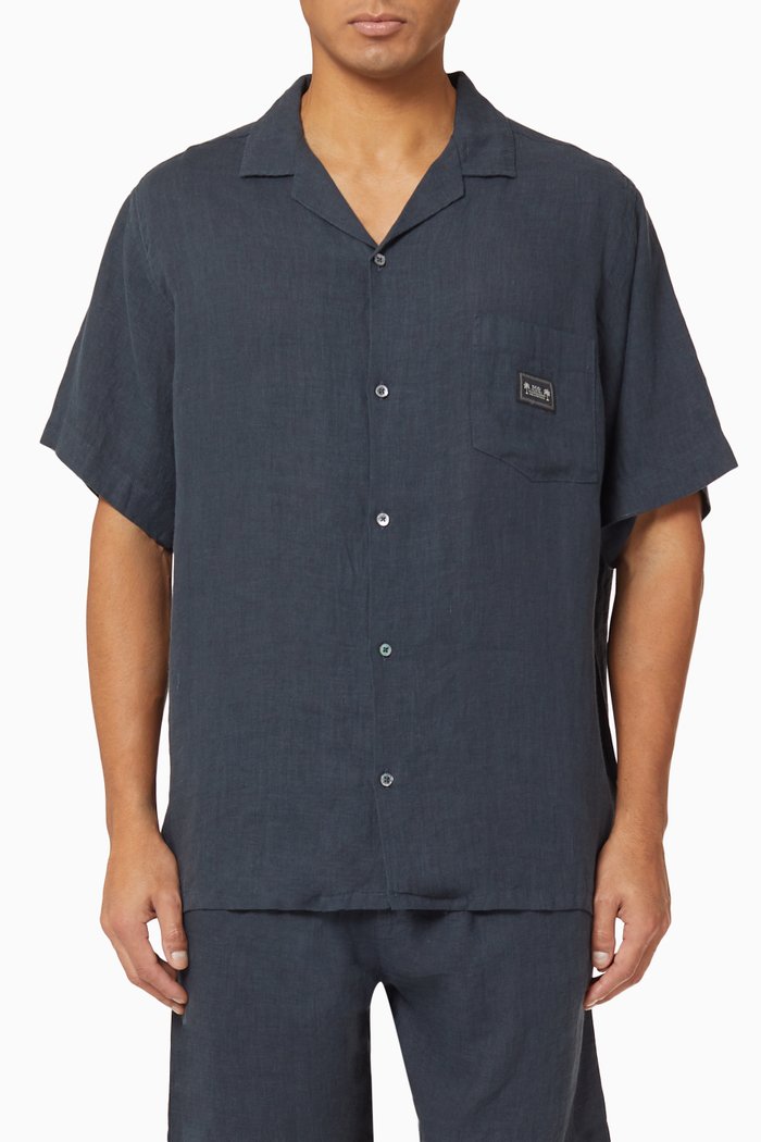 

Cuban Linen Shirt, Blue