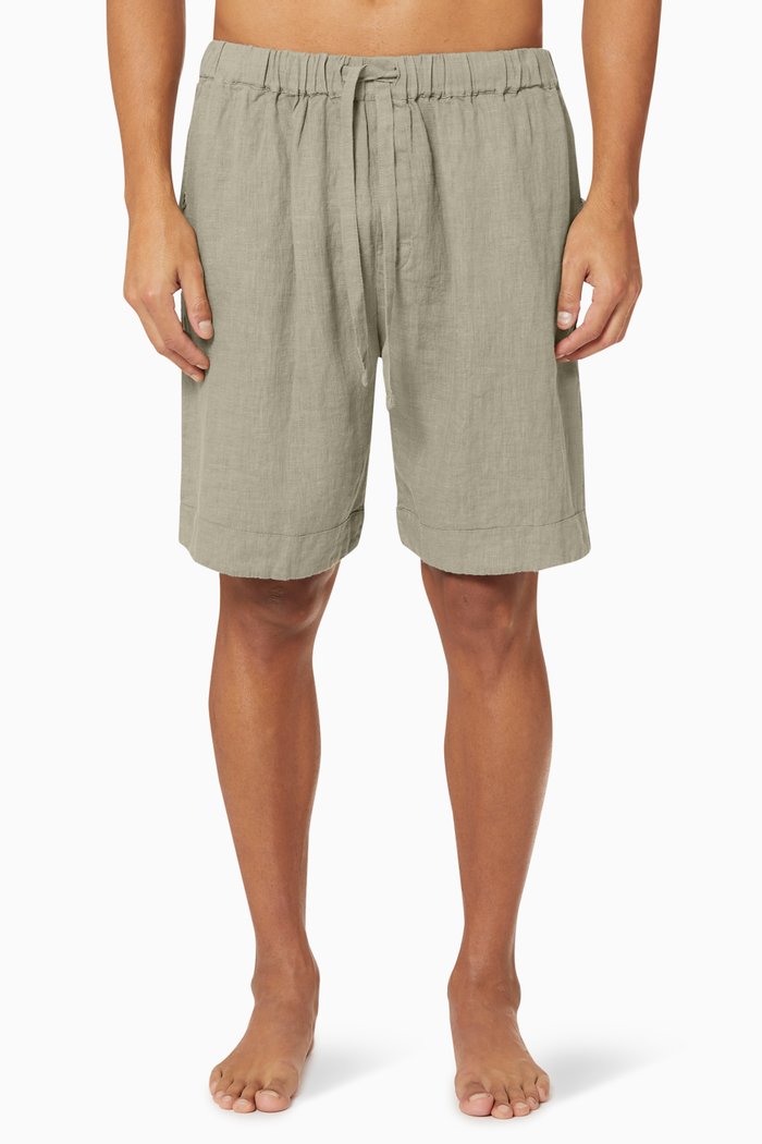 

Linen Shorts, Green