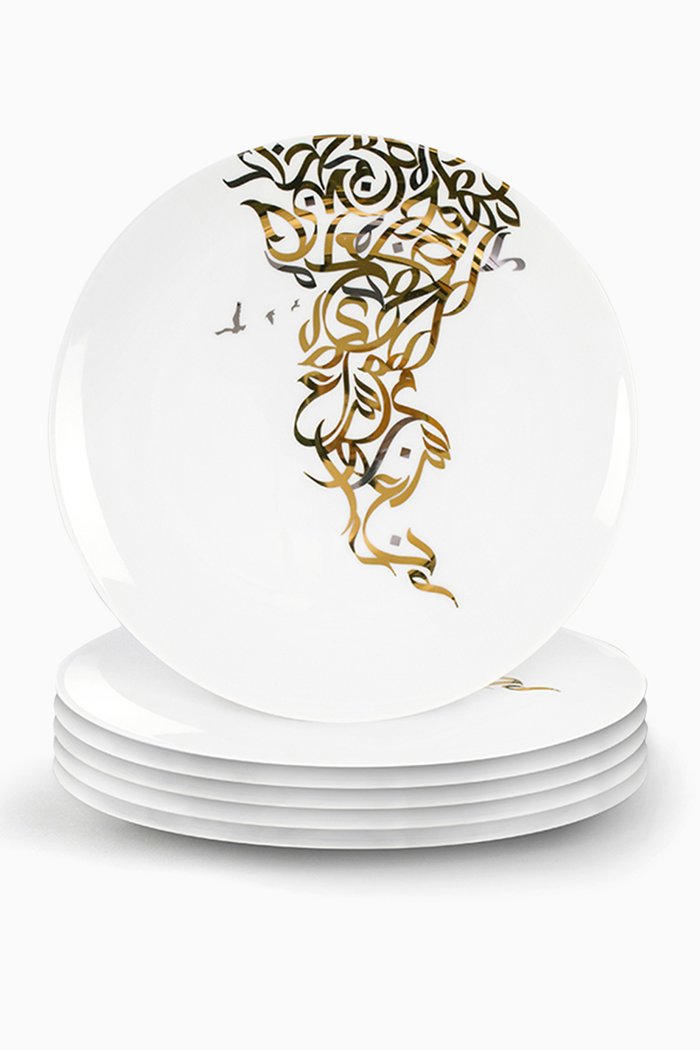 

Calligraffiti Dinner Plates, Set of 6, White