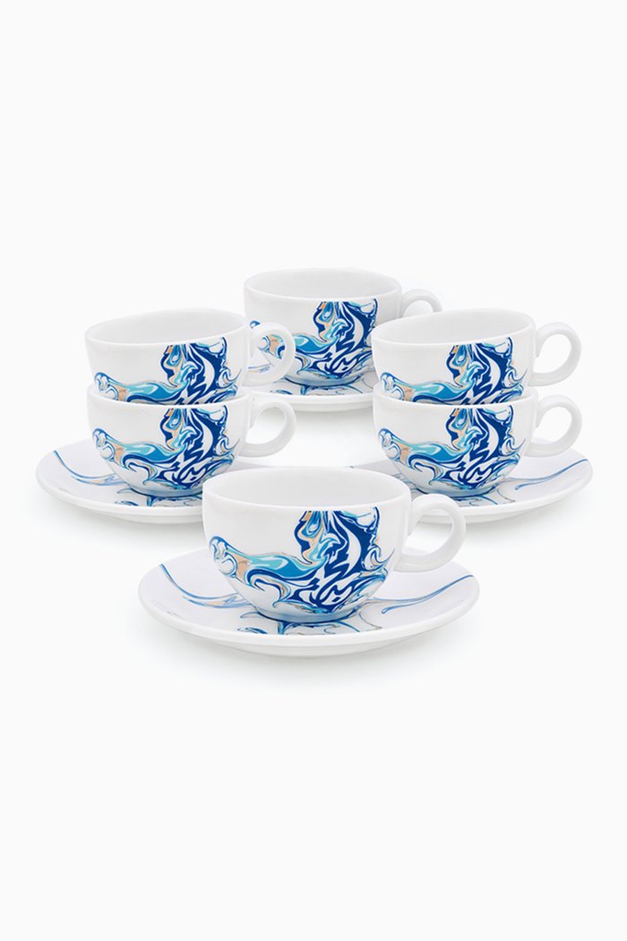 

Metamorphosis Tea Cups, Set of 6, White