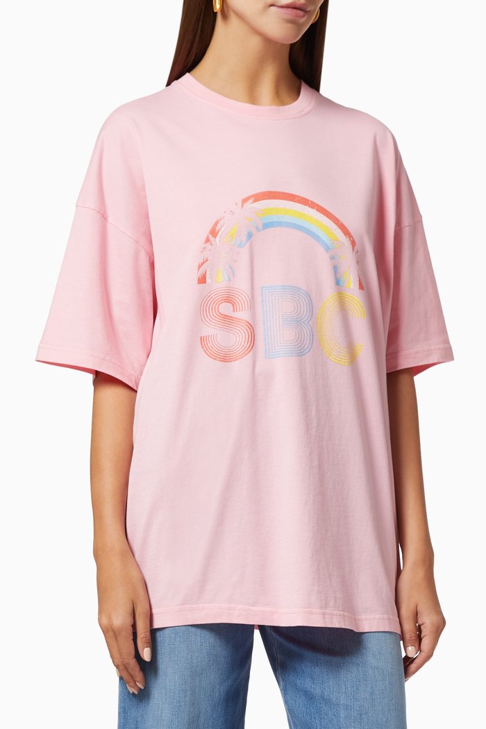

Rainbow T-shirt in Jersey, Pink