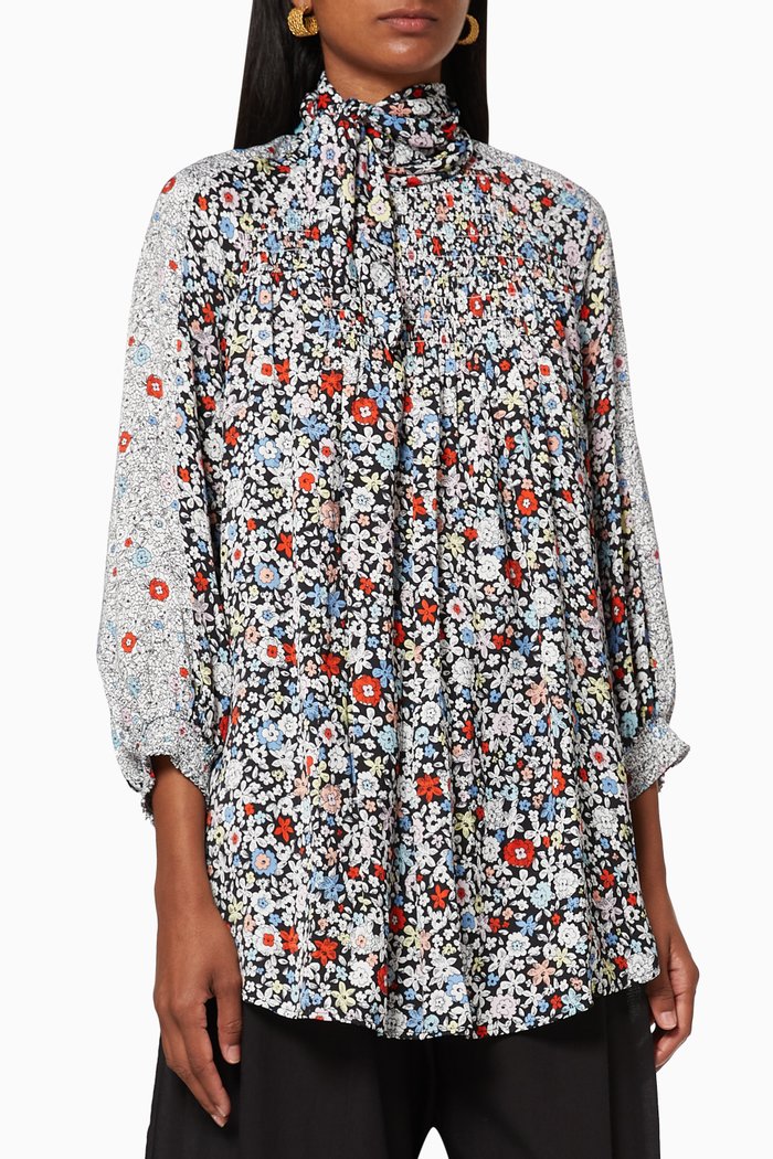 Floral Print Blouse, Multicolour