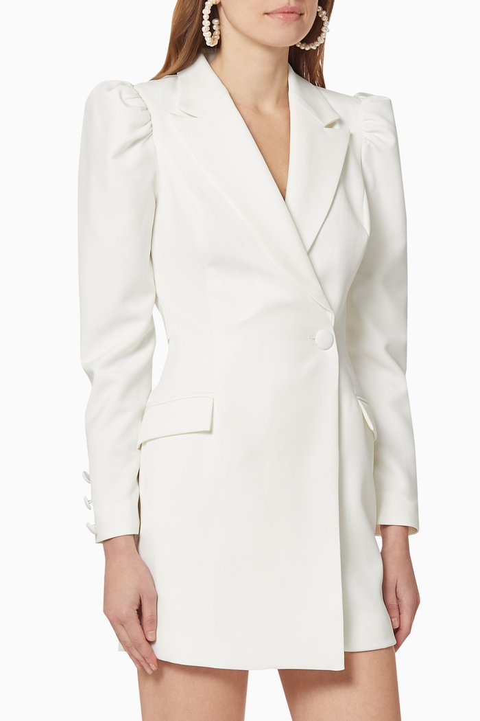 

Bardot Peplum Midi Dress, White