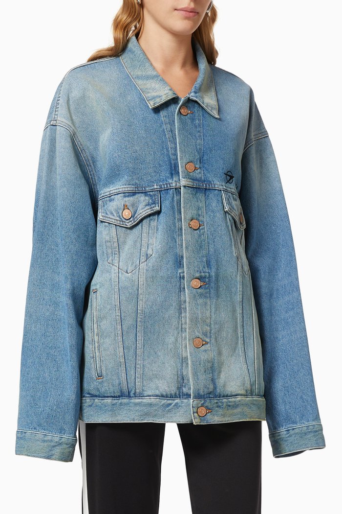 

Corporate Large Fit Jacket in Organic Denim, Blue