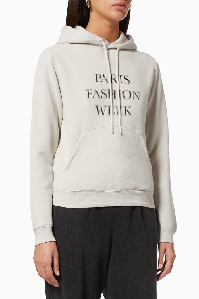 

Fashion Week Shrunk Fit Hoodie in Organic Medium Fleece, Grey