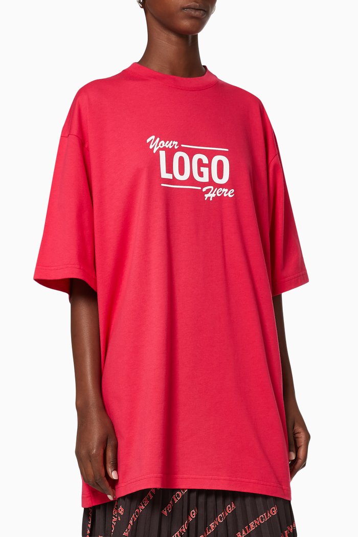 

Your Logo Here Flatground Large Fit T-Shirt in Vintage Jersey, Red