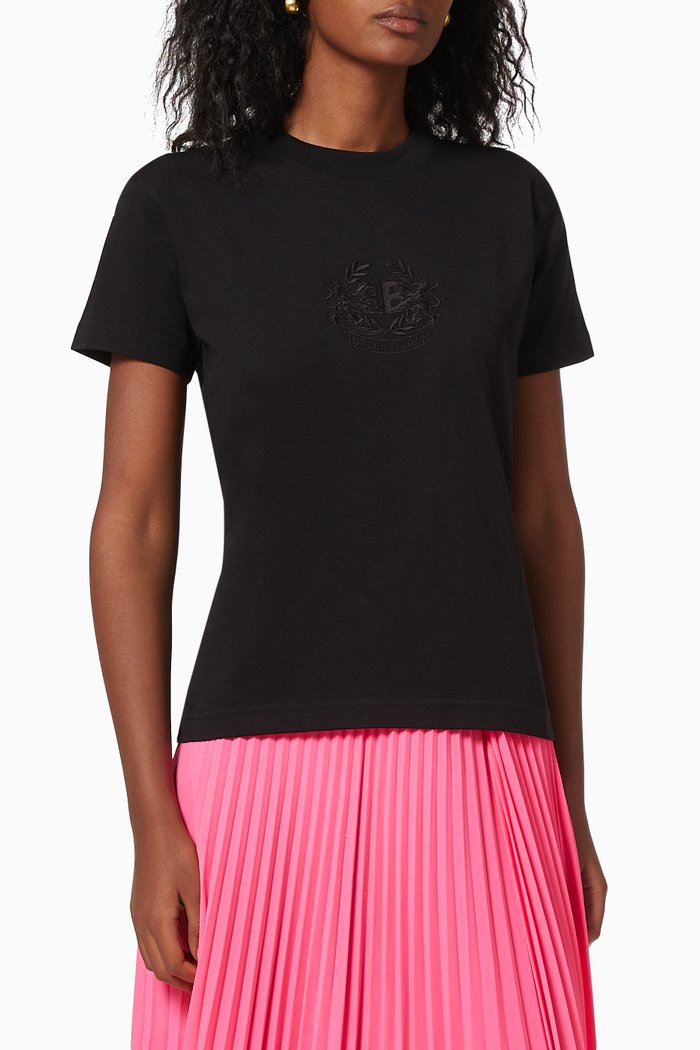 

Lion's Laurel Small Fit T-shirt in Organic Vintage Jersey, Black