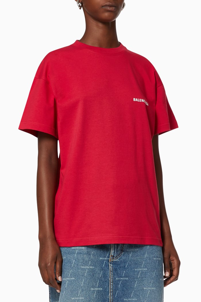 

Logo Medium Fit T-Shirt in Vintage Jersey, Red